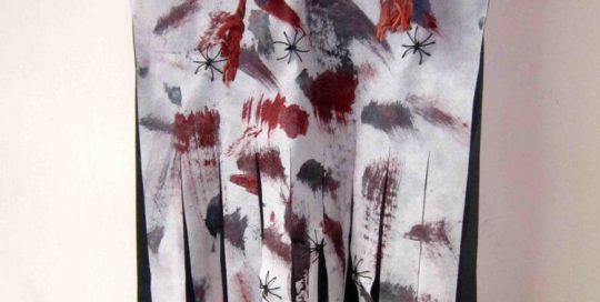 Halloween Door Curtains Deco Skull Curtain with Blood