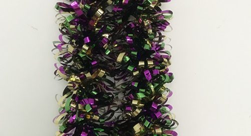 4" X 9' Mardi Gras Tinsel Bow Garland Mardi Gras Ball Garland