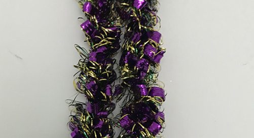 Mardi Gras Door Garlands Metallic Loop Tinsel Garland Purple/Gold