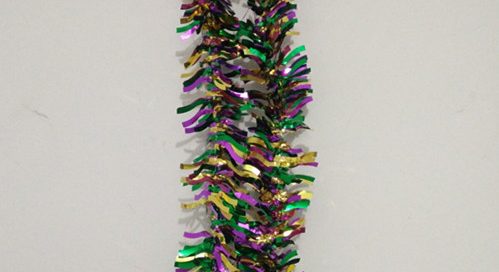 Mardi Gras Tinsel Garland Metallic Wave Tinsel Garland