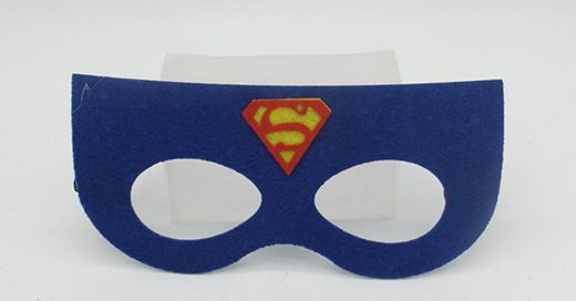 Facial Mask Non Woven Masks Blue Superman Felt Mask