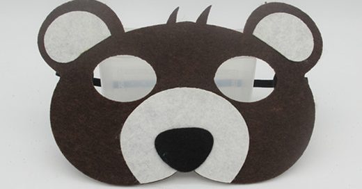 Non Woven Felt Masks Animal Eye Masks Fox Bear Chicken Mask