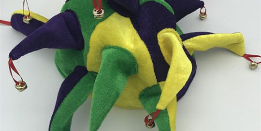 Purple Green Gold Spiked Mardi Gras Hat