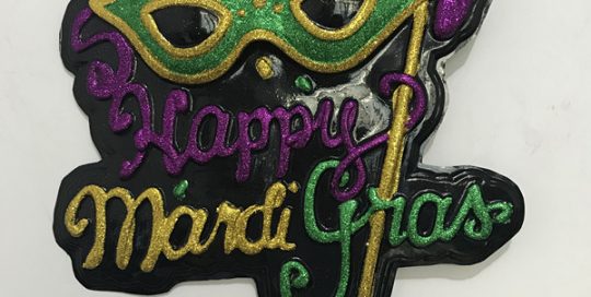 Mardi Gras Sugn Mask Deco