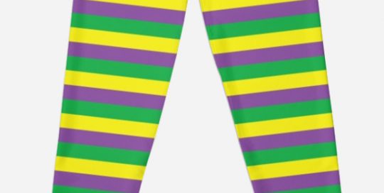 37 In X 13In PGG Stripped Leggings Mardi Gras Costume