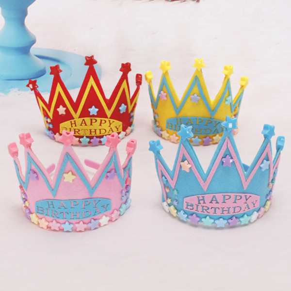 Light Up Happy Birthday Party Star Crown Star Headband For Girls