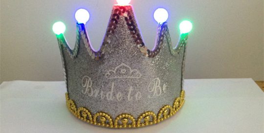 Sliver Glitter with Sequin Decorated Bride To Be Crown