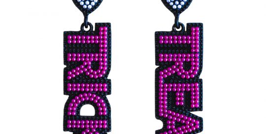 Halloween Riced Earrings- Letter