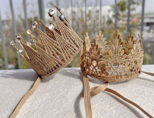 Gold Lace Princess Birthday Crown Headband