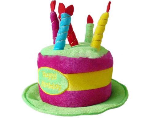 Velvet happy birthday party candle hat