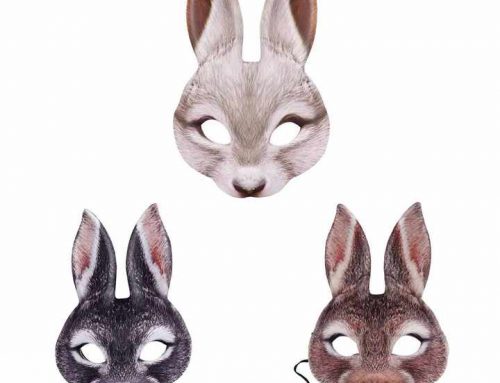 Half Face EVA Rabbit Mask Perfect for Halloween