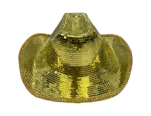 Yellow Mirror Cowboy Hat For Western Style