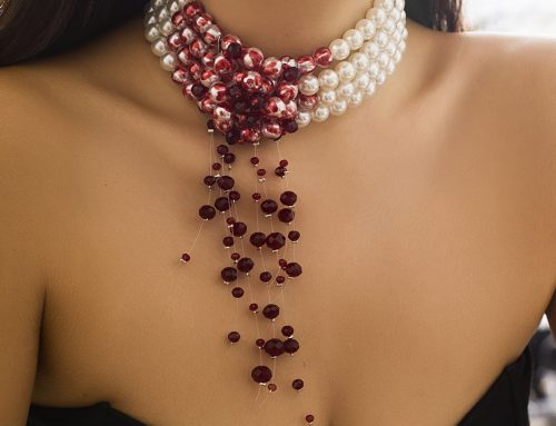 Vampire Blood Pearl Choker Necklace