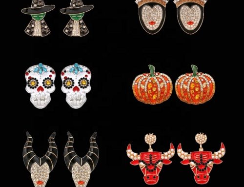 2025 Halloween Pumpkin Skeleton Witch Stud Earrings