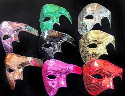 Shiny Mirrored Sequin Mask For Halloween, Party