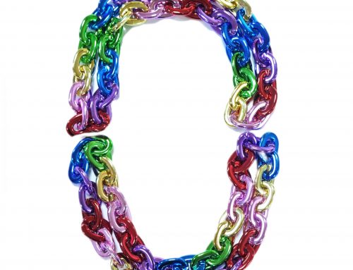 Custom Rainbow Chain Necklace & Mardi Gras Bead Necklace