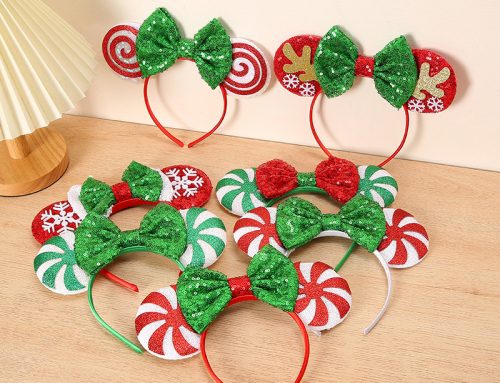 Christmas Mickey Ear Headband Sequin