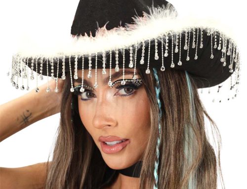 Women Rhinestone Cowboy Hat for Club Party