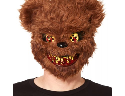 Brown Scary Teddy Bear Half Mask