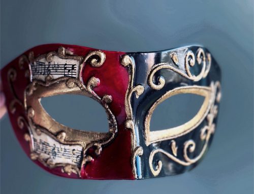 Red Harlequin Venetian Masquerade Mask for Men