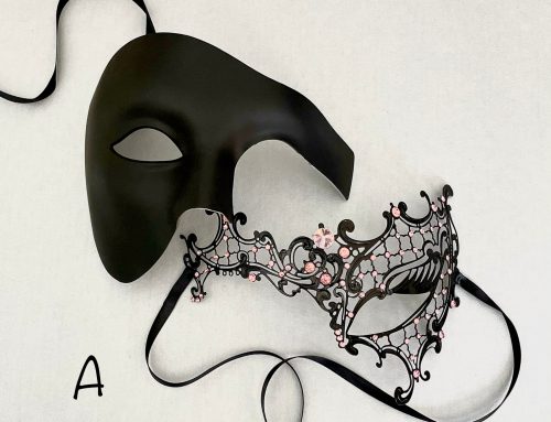 Black and Pink Phantom Mask for Women