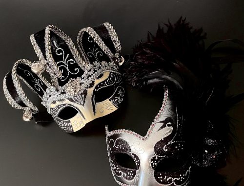 Black Silver Women Mask Wedding, Party Mask