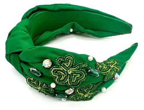 St. Patrick’s Day Clover Beaded Headbands