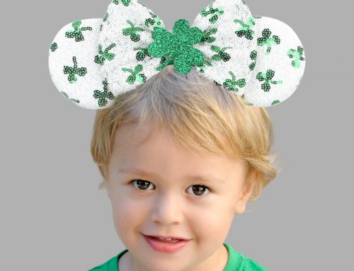 St. Patrick’s Day Sequin Shamrock Mouse Ears Headband