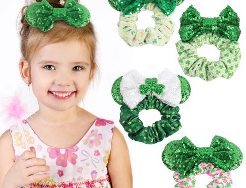 St. Patrick Day Sequin Clover Bow Headband for Kids