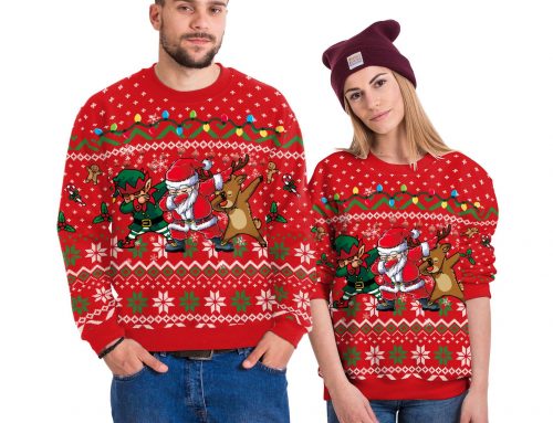 Christmas Digital Print Round Neck Hoodies